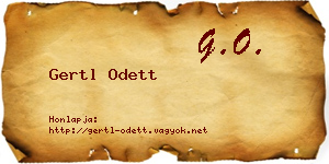 Gertl Odett névjegykártya